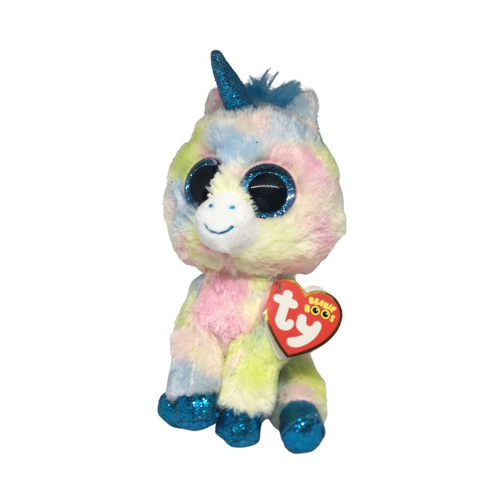 Beanie Boos Blitz Blue Glitter Unicorn Plush 6 inch NEW